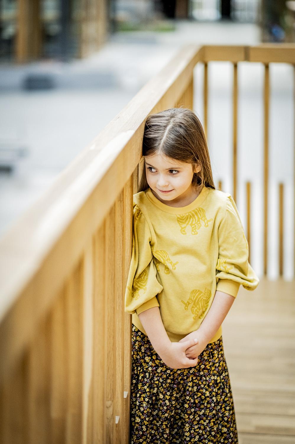cuffed girls knit top